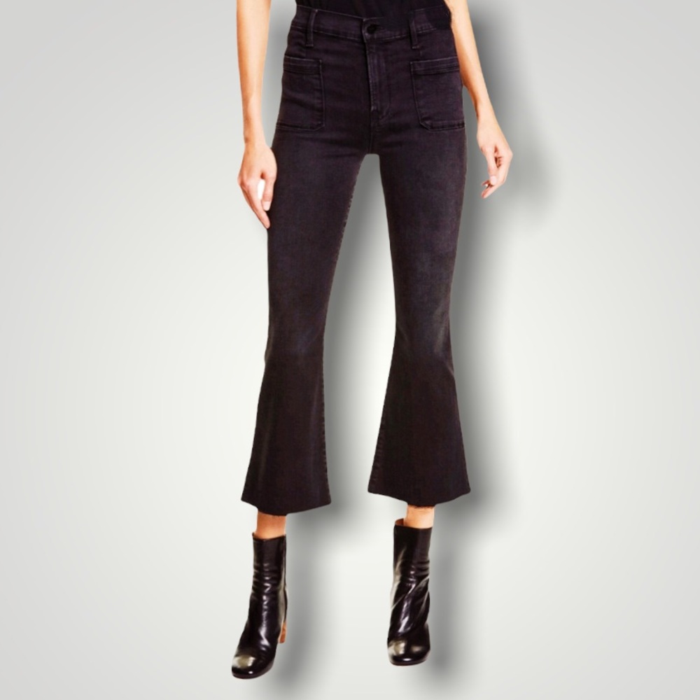 New Frame Denim Le Bardot Crop Flare Pants Jeans Sz 26